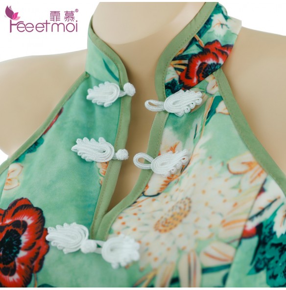 FEE ET MOI Lace Cheongsam Lingerie (Green)